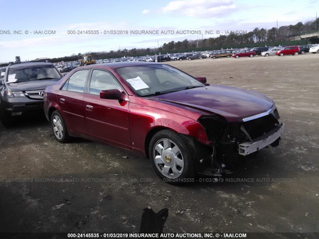 1G6DP577670107001 - 2007 CADILLAC CTS HI FEATURE V6 RED photo 1