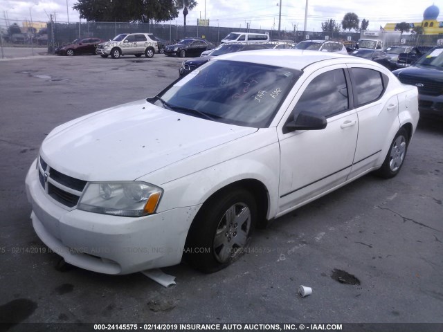 1B3CC4FB1AN102627 - 2010 DODGE AVENGER SXT WHITE photo 2