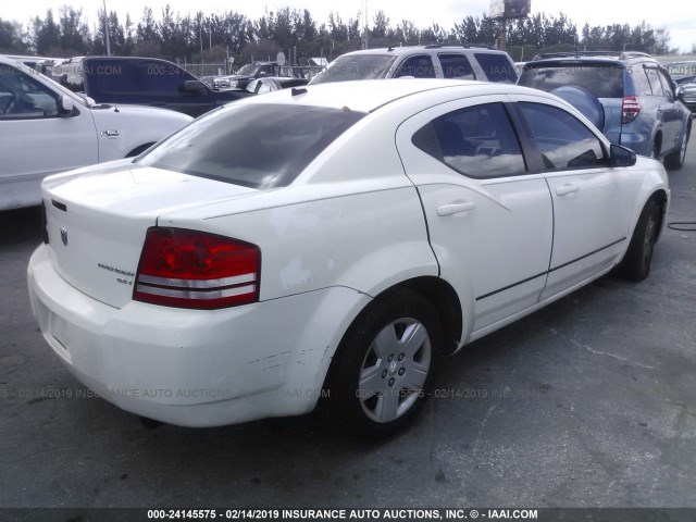 1B3CC4FB1AN102627 - 2010 DODGE AVENGER SXT WHITE photo 4