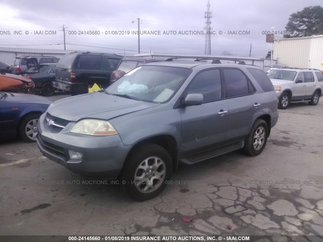 2HNYD186X1H525306 - 2001 ACURA MDX TOURING GRAY photo 2