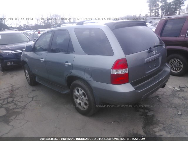 2HNYD186X1H525306 - 2001 ACURA MDX TOURING GRAY photo 3