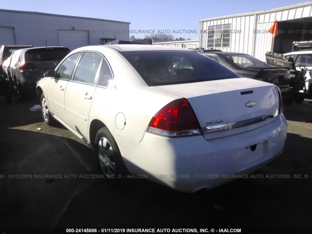 2G1WS55R779383436 - 2007 CHEVROLET IMPALA POLICE WHITE photo 3