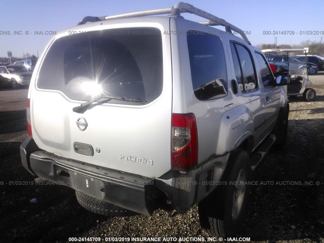 5N1ED28T13C684009 - 2003 NISSAN XTERRA XE/SE SILVER photo 4