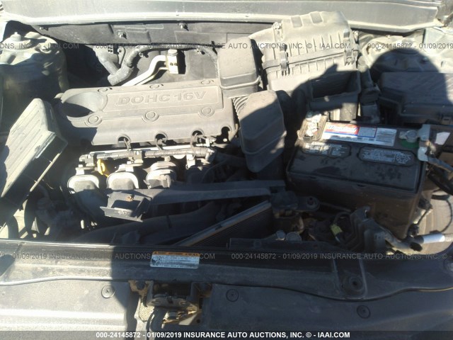 5NMSG3AB4AH378684 - 2010 HYUNDAI SANTA FE GLS GRAY photo 10