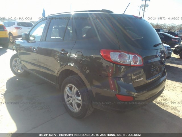 5NMSG3AB4AH378684 - 2010 HYUNDAI SANTA FE GLS GRAY photo 3