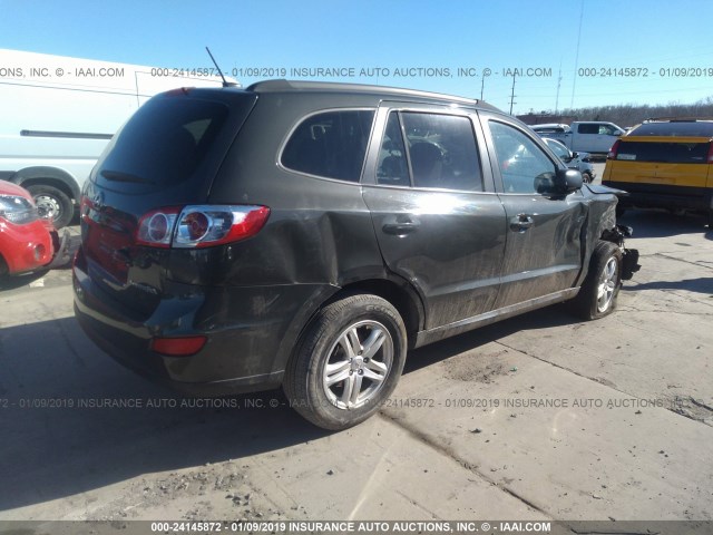 5NMSG3AB4AH378684 - 2010 HYUNDAI SANTA FE GLS GRAY photo 4