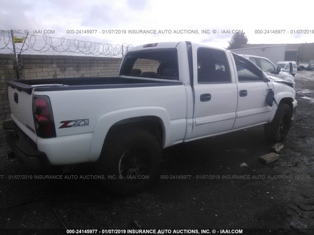 2GCEK13Z971103819 - 2007 CHEVROLET SILVERADO K1500 CLASSIC CREW CAB WHITE photo 4