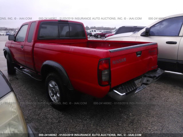 1N6ED26T9YC303633 - 2000 NISSAN FRONTIER KING CAB XE/KING CAB SE RED photo 3