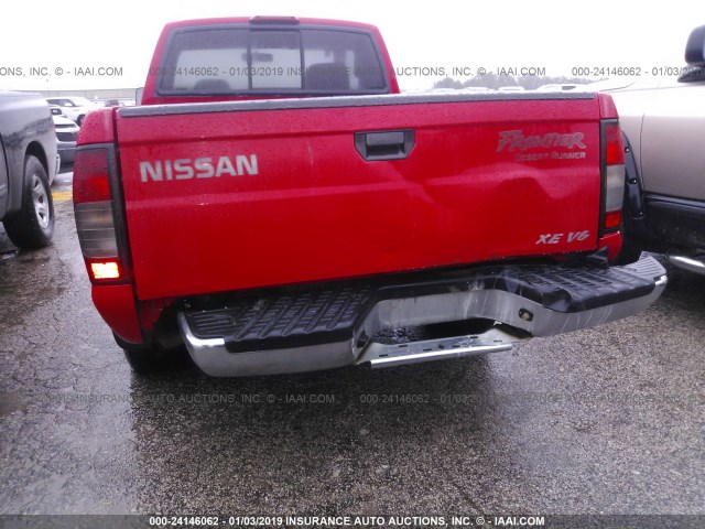 1N6ED26T9YC303633 - 2000 NISSAN FRONTIER KING CAB XE/KING CAB SE RED photo 6