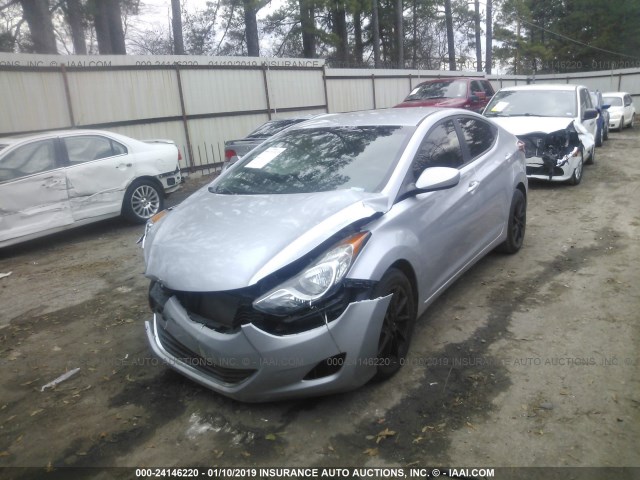 5NPDH4AE9DH445356 - 2013 HYUNDAI ELANTRA GLS/LIMITED SILVER photo 2