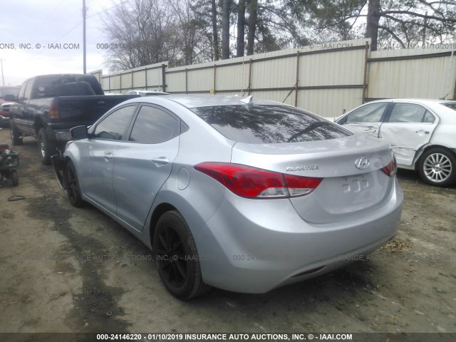 5NPDH4AE9DH445356 - 2013 HYUNDAI ELANTRA GLS/LIMITED SILVER photo 3