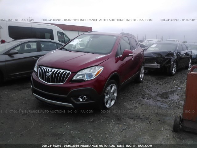 KL4CJFSB9GB567442 - 2016 BUICK ENCORE CONVENIENCE RED photo 2