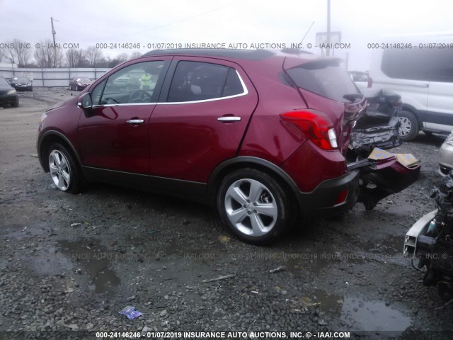 KL4CJFSB9GB567442 - 2016 BUICK ENCORE CONVENIENCE RED photo 3