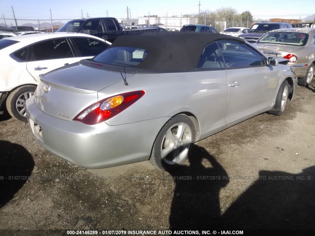 4T1FA38P44U025133 - 2004 TOYOTA CAMRY SOLARA SE/SLE SILVER photo 4