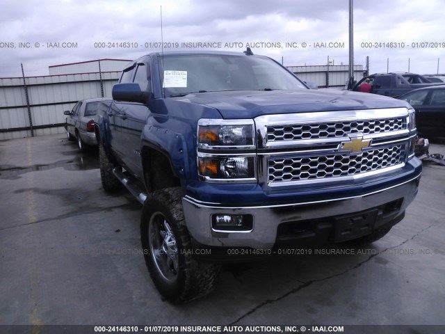 3GCUKREC9FG421514 - 2015 CHEVROLET SILVERADO K1500 LT BLUE photo 1