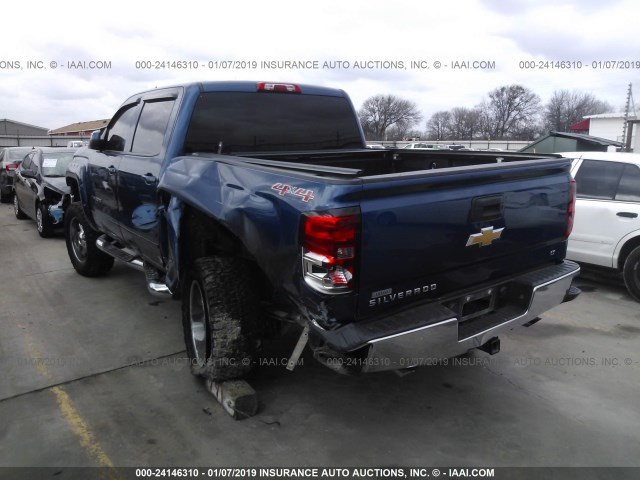 3GCUKREC9FG421514 - 2015 CHEVROLET SILVERADO K1500 LT BLUE photo 3