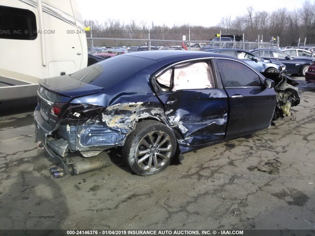 1HGCR2F57FA105480 - 2015 HONDA ACCORD SPORT BLUE photo 4