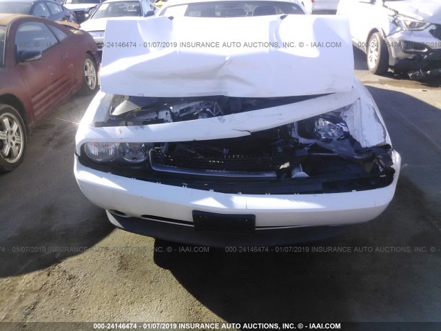 2C3CDYAG5DH692564 - 2013 DODGE CHALLENGER SXT WHITE photo 6