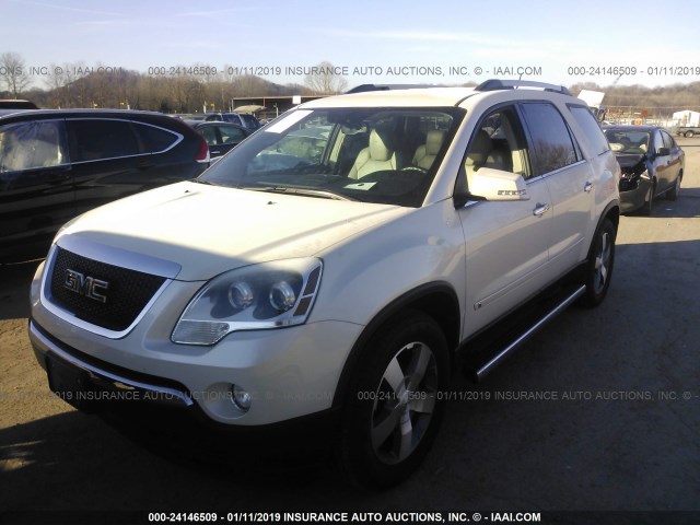 1GKLVMED7AJ178859 - 2010 GMC ACADIA SLT-1 WHITE photo 2