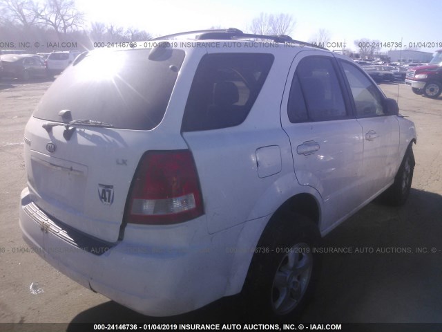 KNDJD733865538061 - 2006 KIA SORENTO EX/LX WHITE photo 4