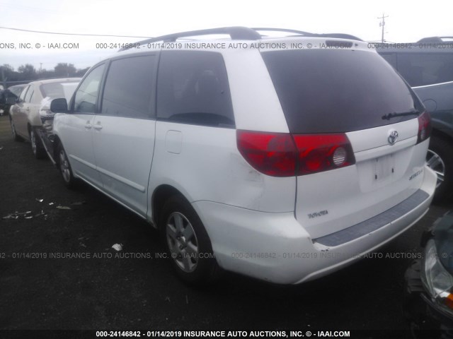 5TDZA23C26S565345 - 2006 TOYOTA SIENNA CE/LE WHITE photo 3