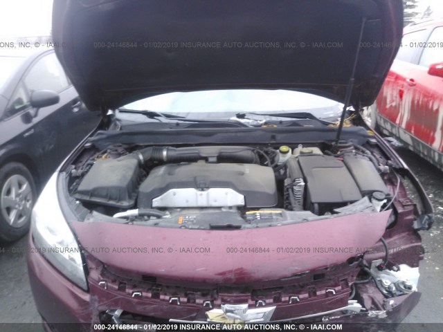 1G11C5SL8FF129800 - 2015 CHEVROLET MALIBU 1LT წითელი ფოტო 10