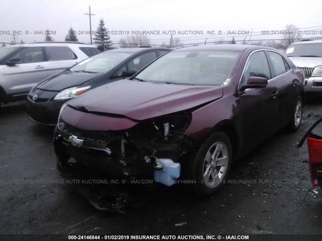 1G11C5SL8FF129800 - 2015 CHEVROLET MALIBU 1LT წითელი ფოტო 2