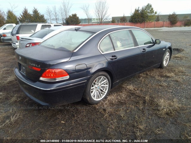 WBAGN634X3DR15594 - 2003 BMW 745 LI BLUE photo 4