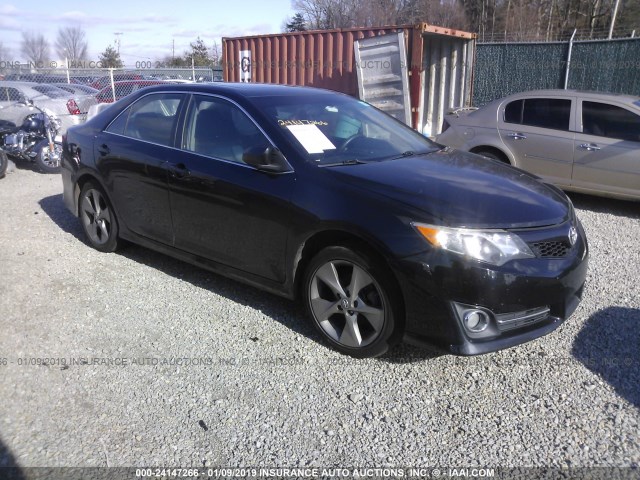 4T1BF1FK3CU193016 - 2012 TOYOTA CAMRY SE/LE/XLE BLACK photo 1