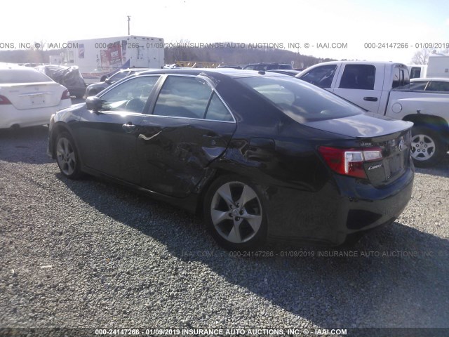 4T1BF1FK3CU193016 - 2012 TOYOTA CAMRY SE/LE/XLE BLACK photo 3
