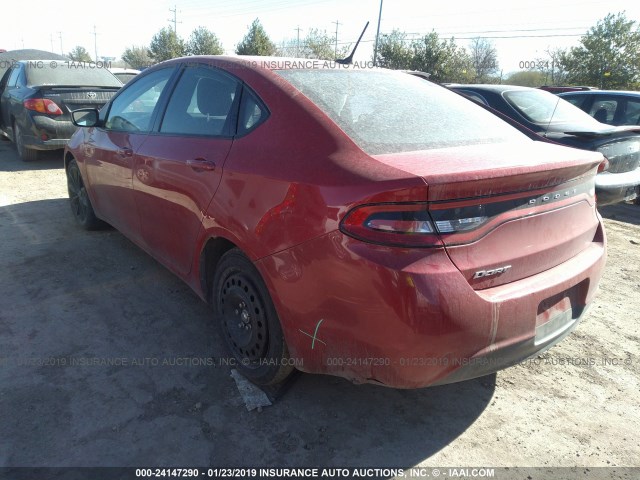 1C3CDFFA5GD822806 - 2016 DODGE DART SXT SPORT RED photo 3