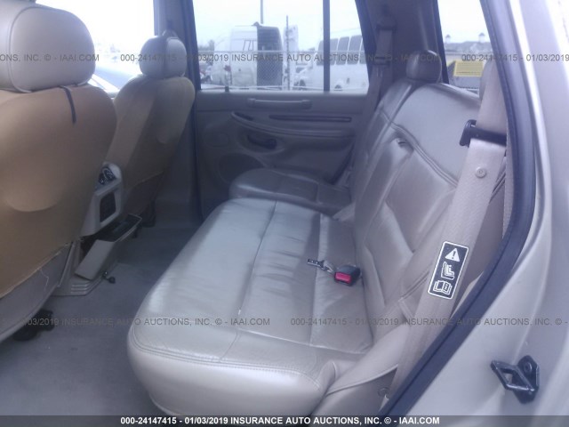 5LMFU28RX2LJ06706 - 2002 LINCOLN NAVIGATOR 金色 照片 8