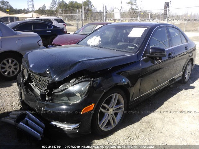 WDDGF4HB5DR265112 - 2013 MERCEDES-BENZ C 250 BLACK photo 2