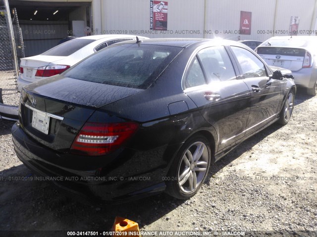 WDDGF4HB5DR265112 - 2013 MERCEDES-BENZ C 250 BLACK photo 4