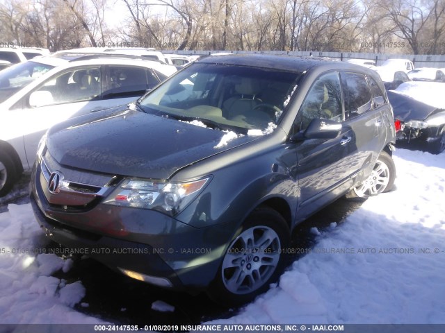 2HNYD28407H507491 - 2007 ACURA MDX TECHNOLOGY GRAY photo 2