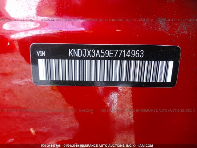 KNDJX3A59E7714963 - 2014 KIA SOUL ! RED photo 9