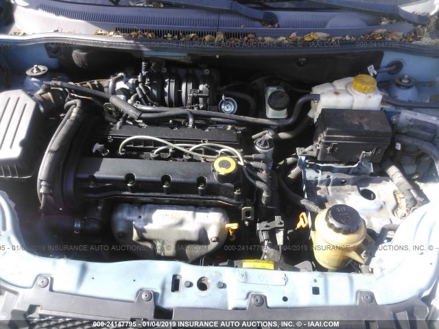 KL1TD56658B052385 - 2008 CHEVROLET AVEO LS BLUE photo 10