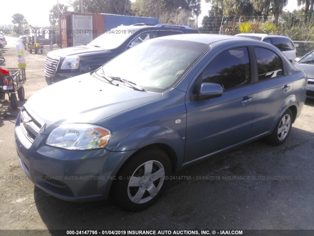 KL1TD56658B052385 - 2008 CHEVROLET AVEO LS BLUE photo 2