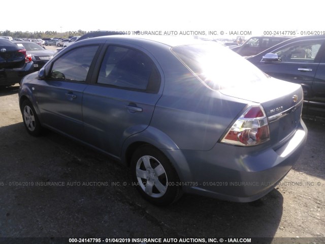 KL1TD56658B052385 - 2008 CHEVROLET AVEO LS BLUE photo 3