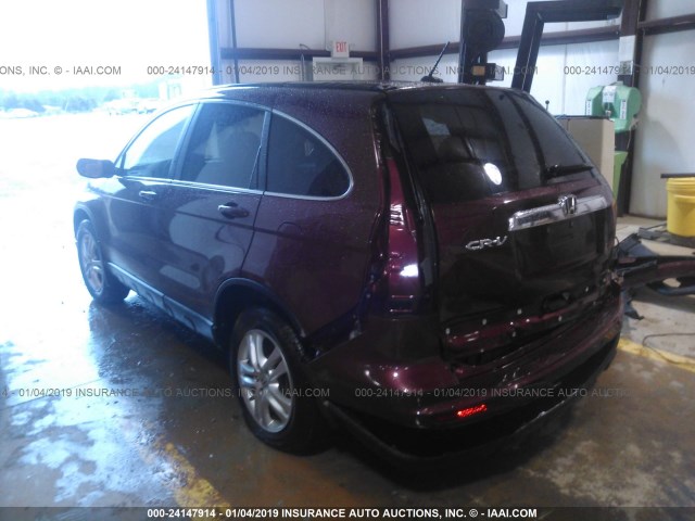 5J6RE3H77BL047131 - 2011 HONDA CR-V EXL RED photo 3