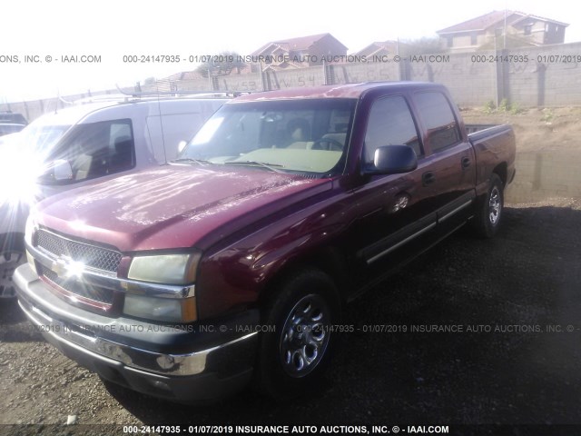 2GCEC13T051370756 - 2005 CHEVROLET SILVERADO C1500 RED photo 2