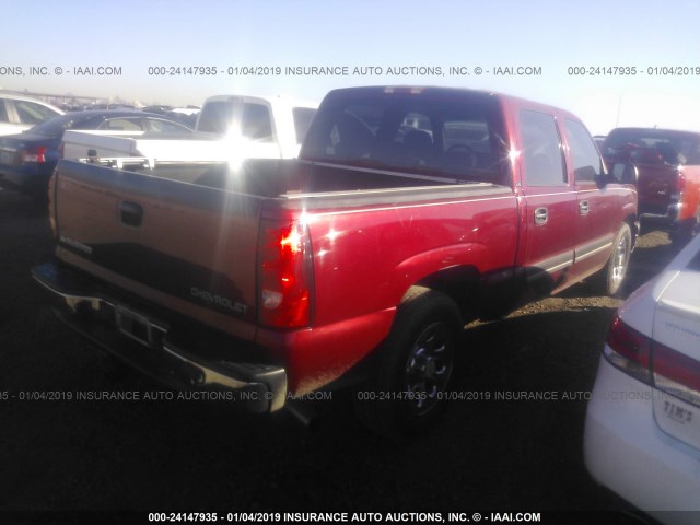 2GCEC13T051370756 - 2005 CHEVROLET SILVERADO C1500 RED photo 4