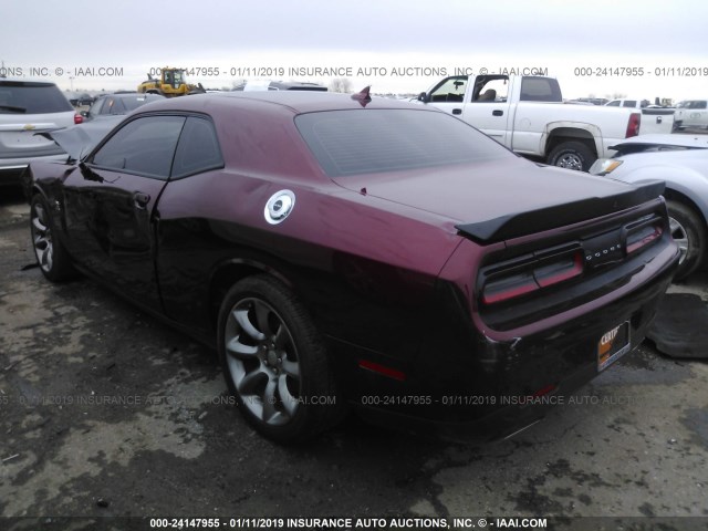 2C3CDZFJ4HH659345 - 2017 DODGE CHALLENGER R/T 392 MAROON photo 3