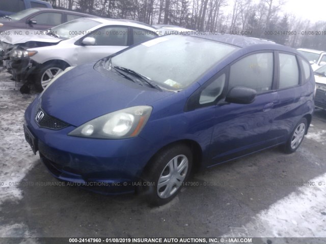 JHMGE8H34BC027988 - 2011 HONDA FIT BLUE photo 2