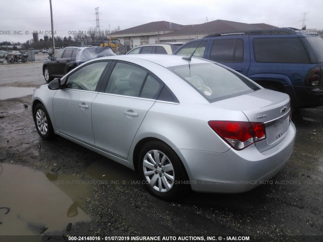 1G1PC5SH7B7213486 - 2011 CHEVROLET CRUZE LS SILVER photo 3