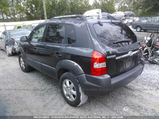 KM8JN72D75U055930 - 2005 HYUNDAI TUCSON GLS/LX BLACK photo 3