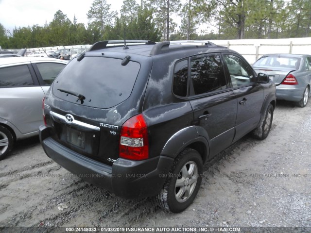 KM8JN72D75U055930 - 2005 HYUNDAI TUCSON GLS/LX BLACK photo 4