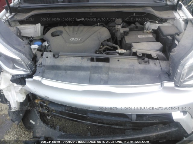 KNDJN2A23G7845038 - 2016 KIA SOUL SILVER photo 10