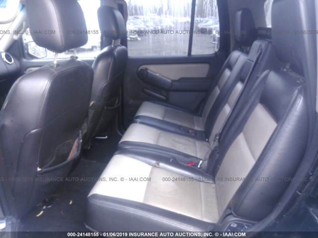 1FMEU73E78UB34935 - 2008 FORD EXPLORER XLT BLACK photo 8