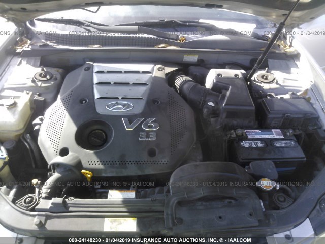 5NPEU46F36H068933 - 2006 HYUNDAI SONATA GLS/LX SILVER photo 10